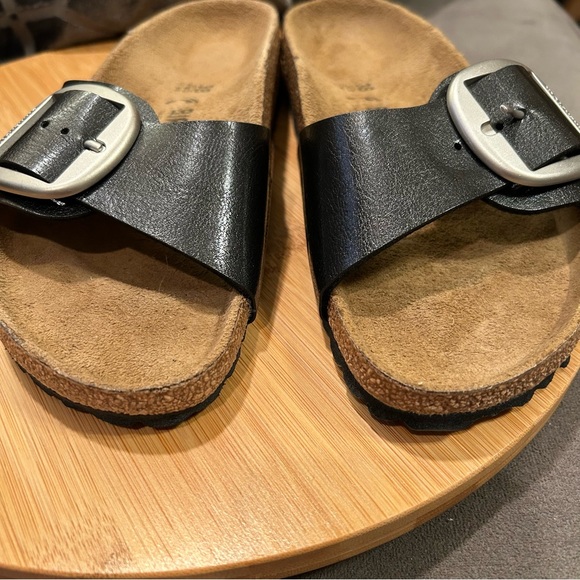 Birkenstock Madrid Big Buckle Black Leather Women’s Size 38/7-7.5 NWB - Picture 4 of 11